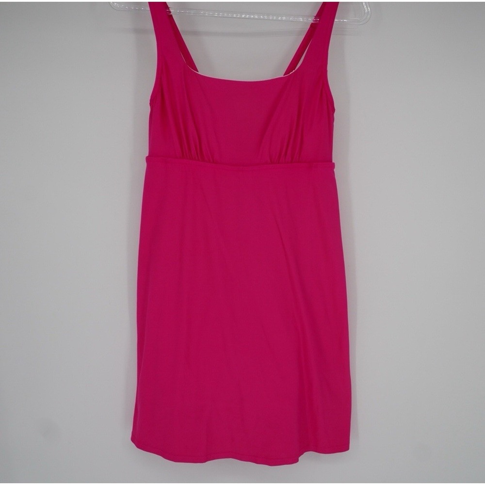 Lands End Womens Tummy Control Square Neck Swim Dress Attached Shorts Size 8 - Picture 4 of 16